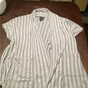 Bobeau Heather Gray Open Cardigan